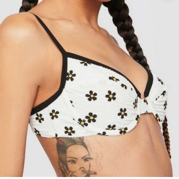 NWT For Love & Lemons Daisy Brenda Underwire Floral Bralette Bra Top Size L - Picture 6 of 8